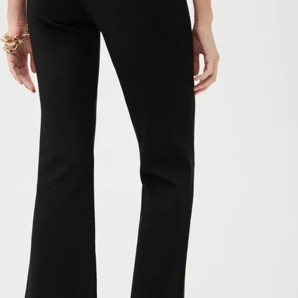 Trina Turk Black Wide Leg Trousers Pants Minimalist 8 Capsule Wardrobe - Picture 3 of 15